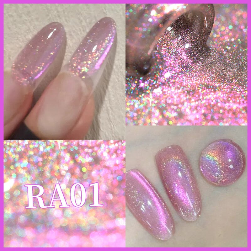 BORN PRETTY Rainbow Aurora Cat Magnetic UV/LED gél lakk 10 ml - RA01