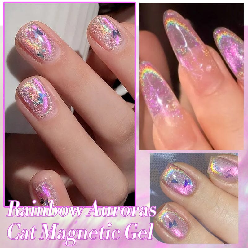 BORN PRETTY Rainbow Aurora Cat Magnetic UV/LED gél lakk 10 ml - RA01