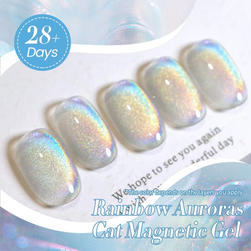 BORN PRETTY Rainbow Aurora Cat Magnetic UV/LED gél lakk 10 ml - RA03