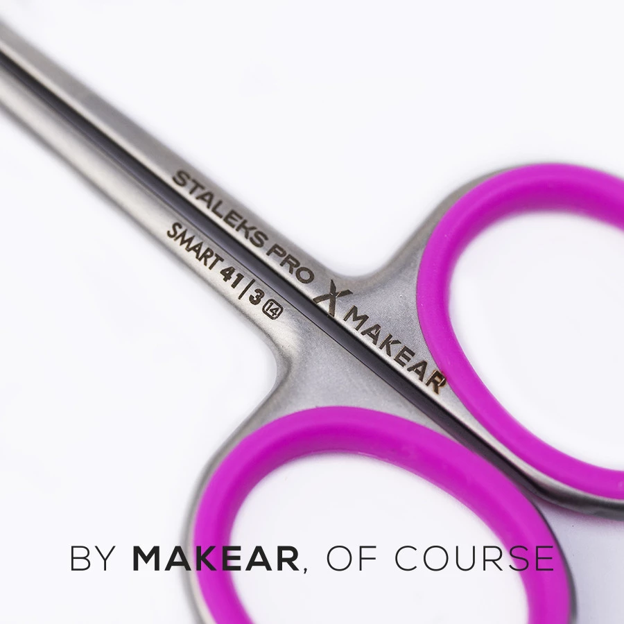 MAKEAR x STALEKS PRO – SMART 41 | Professzionális bőrvágó olló hajlított pengével
