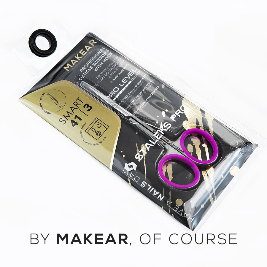 MAKEAR x STALEKS PRO – SMART 41 | Professzionális bőrvágó olló hajlított pengével