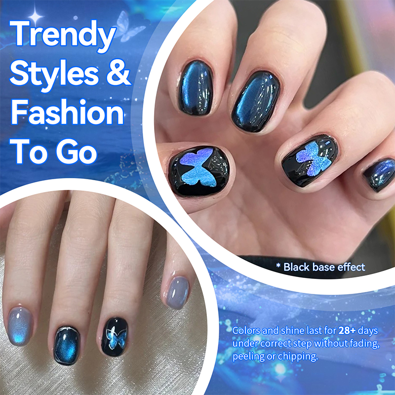 Born Pretty Cat Magnetic UV/LED gél lakk 10 ml - MY304 - Blue Tears