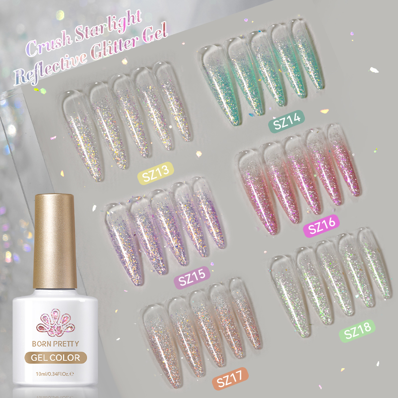 Born Pretty UV/LED gél lakk 10 ml - SZ14 - Crush Starlight