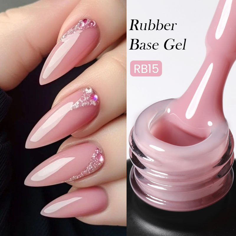 Born Pretty PRO - Rubber Base Gél szett - 6x15 ml (RB02, RB08, RB14, RB15, RB16, RB18)