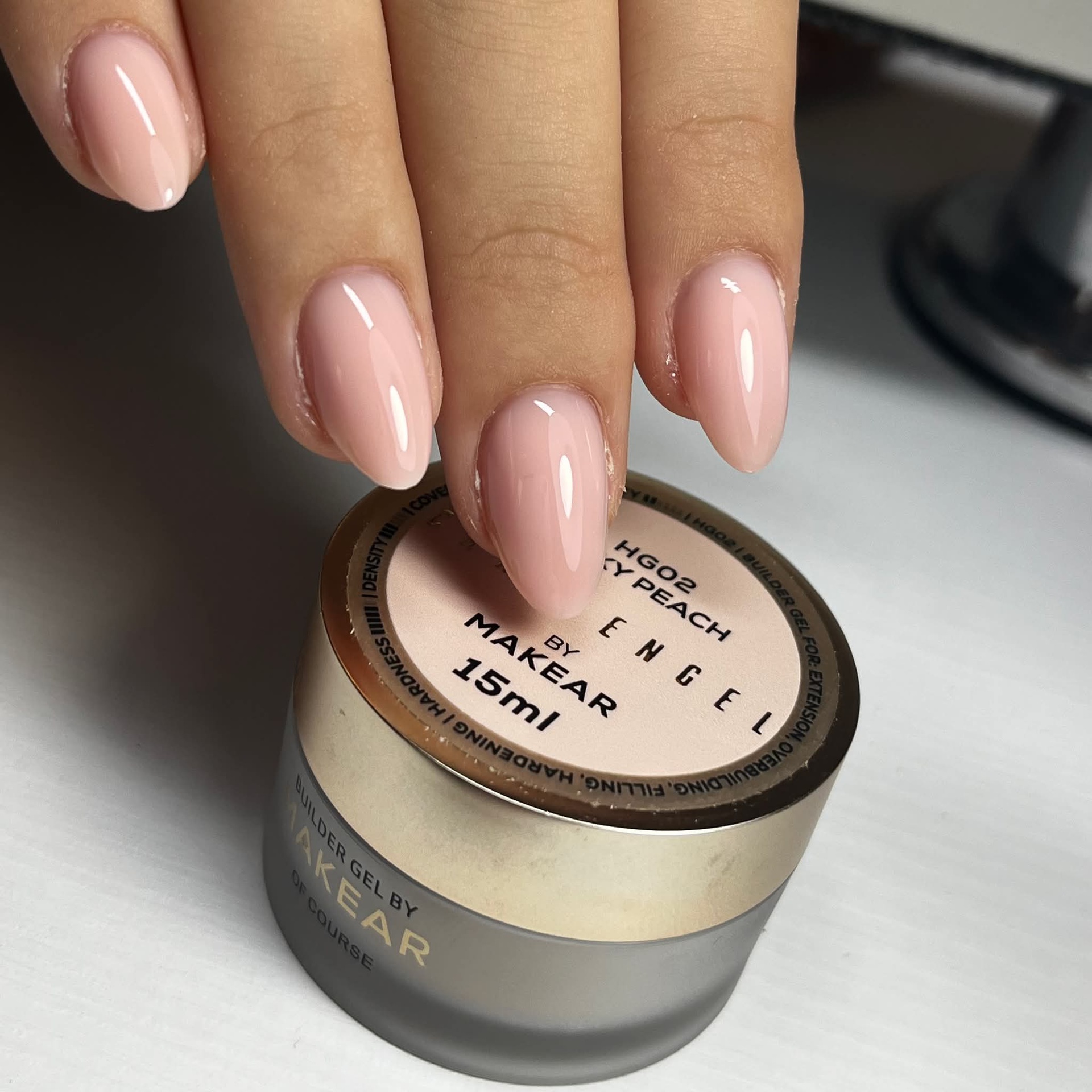 MAKEAR Challengel Builder Gel 15ml - No.HG02 Milky Peach