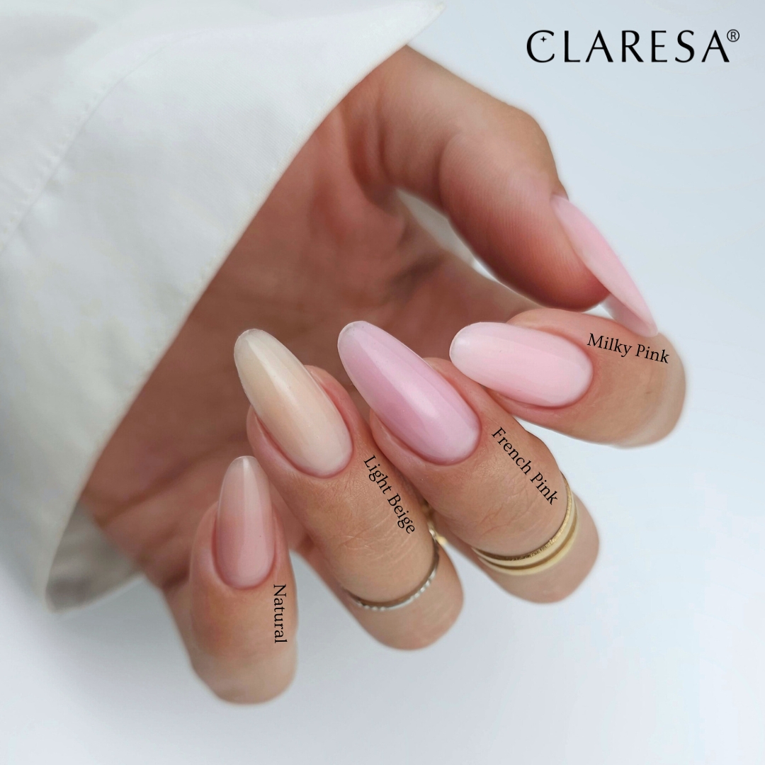 CLARESA Hard&Easy Builder Gél 12g - Milky Pink