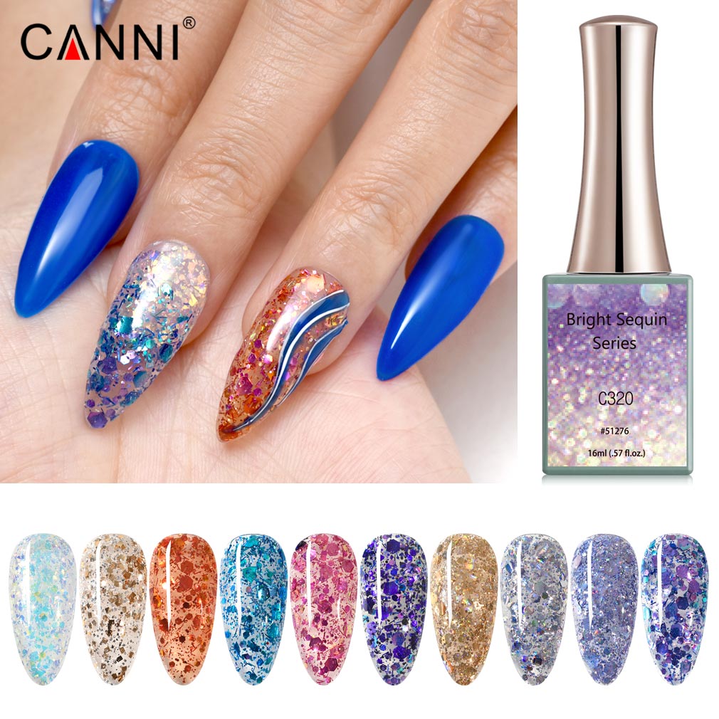 CANNI Bright Sequin Series UV/LED gél lakk 16 ml No.C312