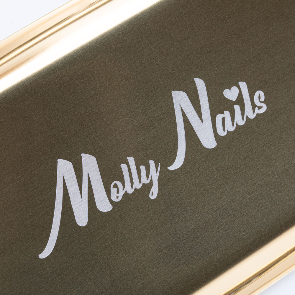 MollyNails fémeszköz tartó tálca - arany