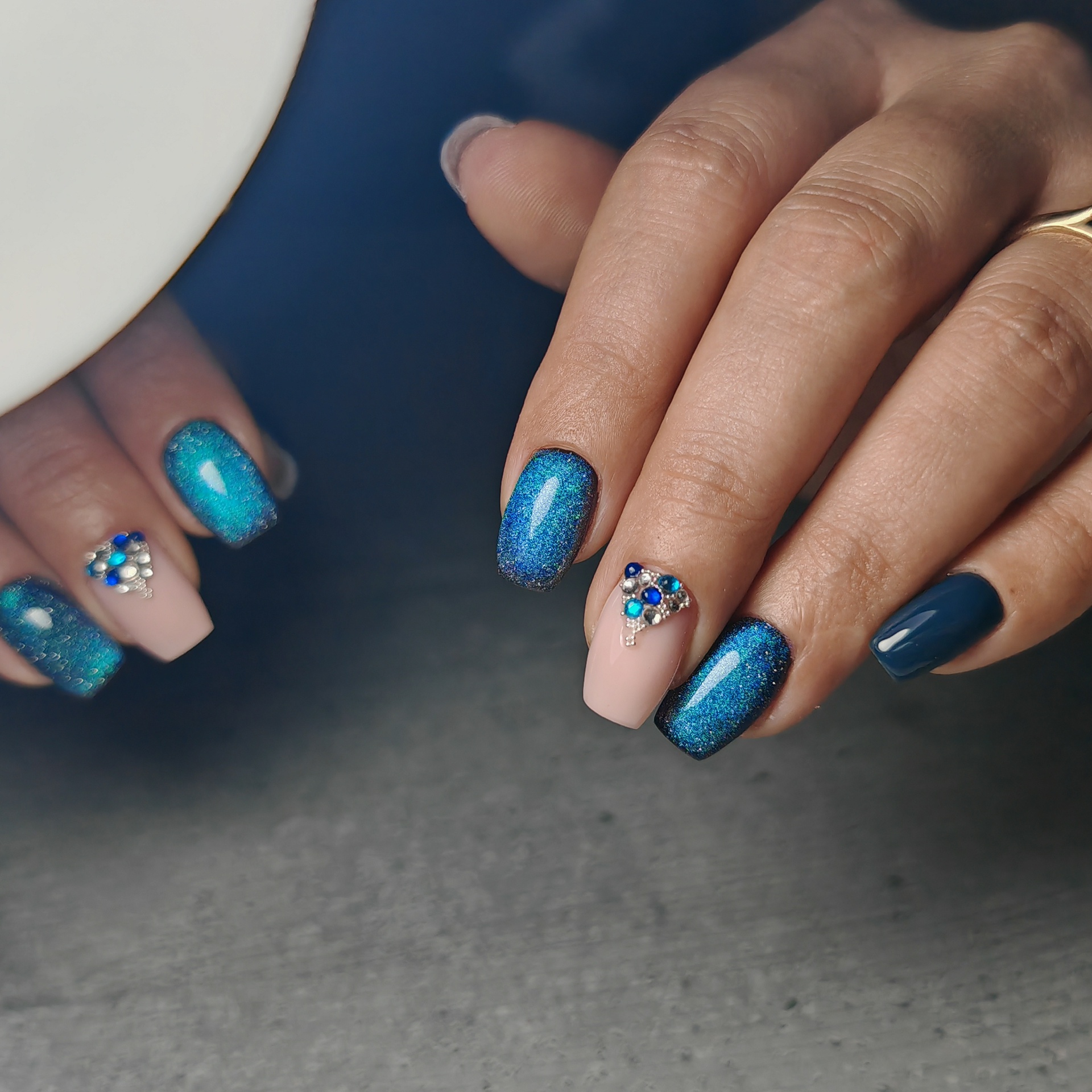 SEMILAC UV/LED Gél Lakk 7ml - 828 - Cat Eye - Grey Holo