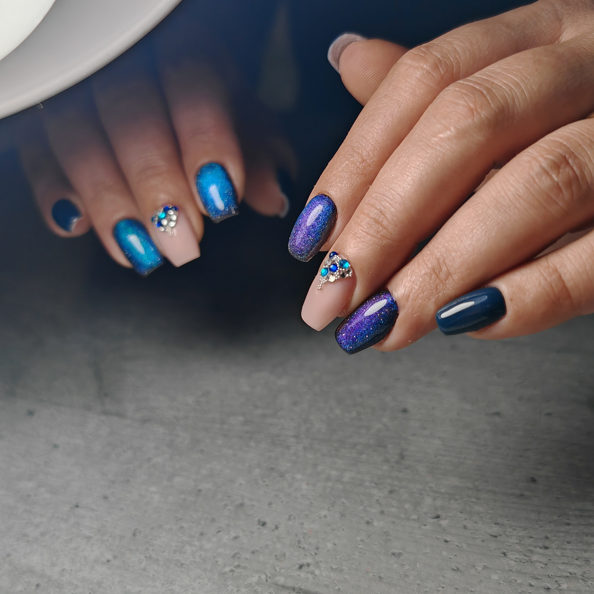 SEMILAC UV/LED Gél Lakk 7ml - 828 - Cat Eye - Grey Holo