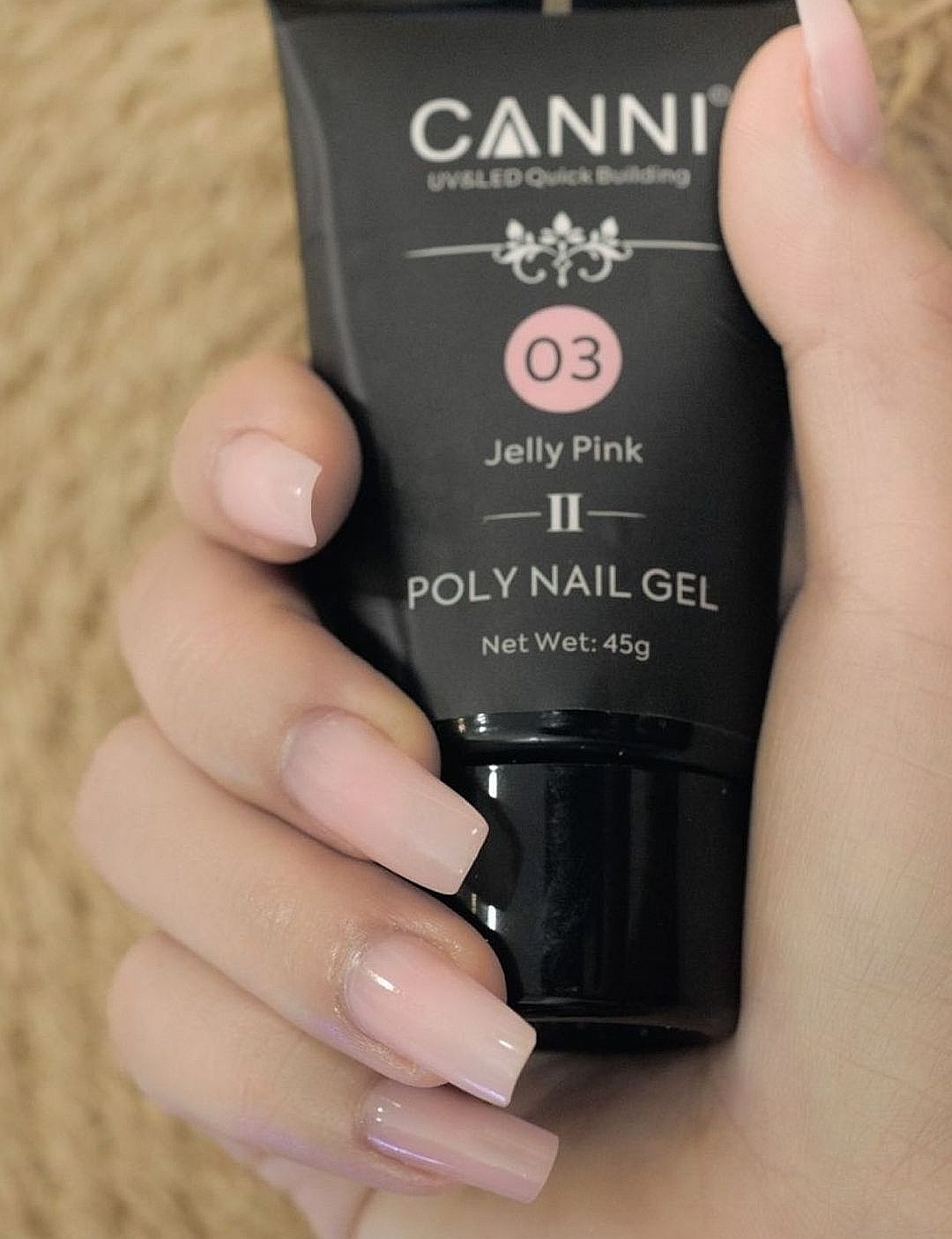 CANNI Poly Gél - Új formula - 45g - No.03 Jelly Pink