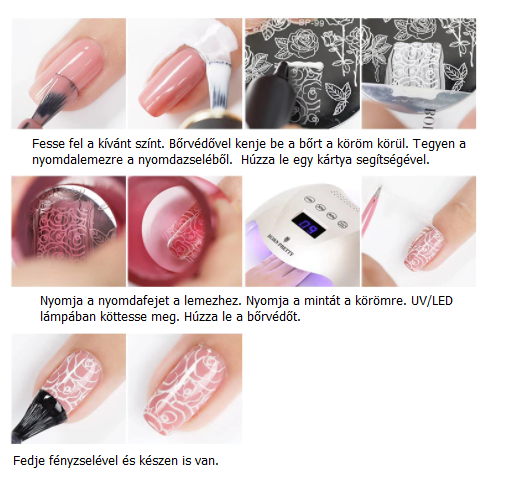 BORN PRETTY 2in1 nyomda és festőzselé 8 ml - FW03 Blue Snowflake