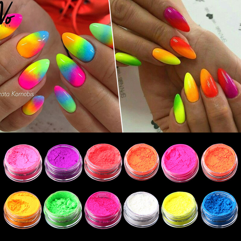 Neon pigment por szett - 12db-os