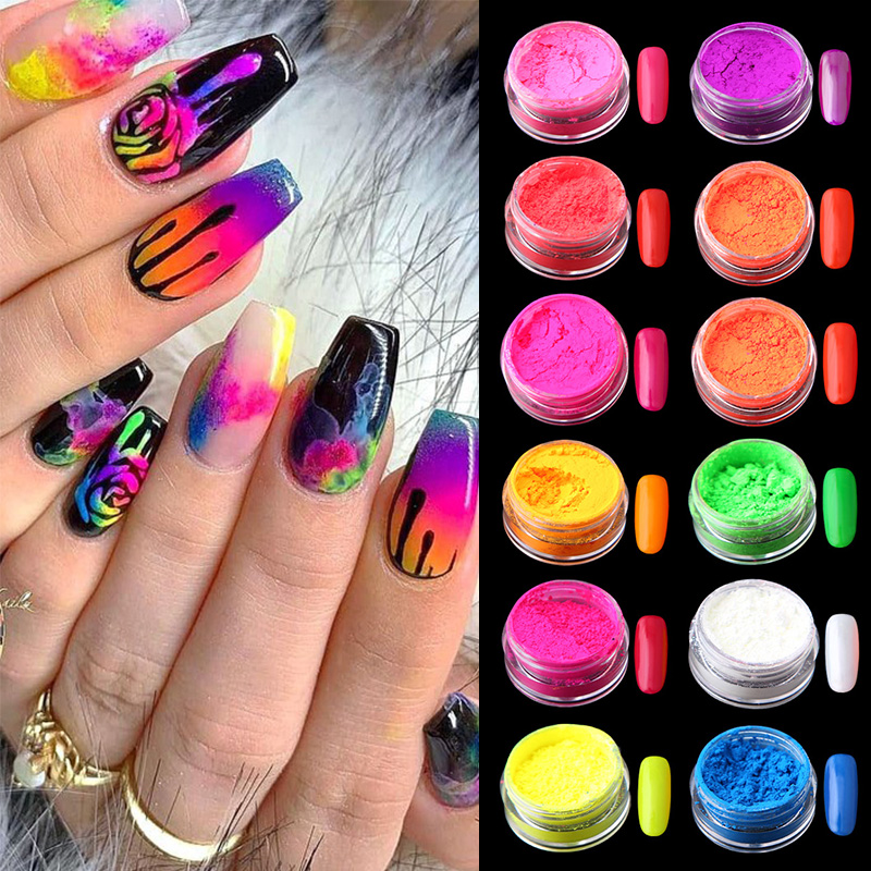 Neon pigment por szett - 12db-os
