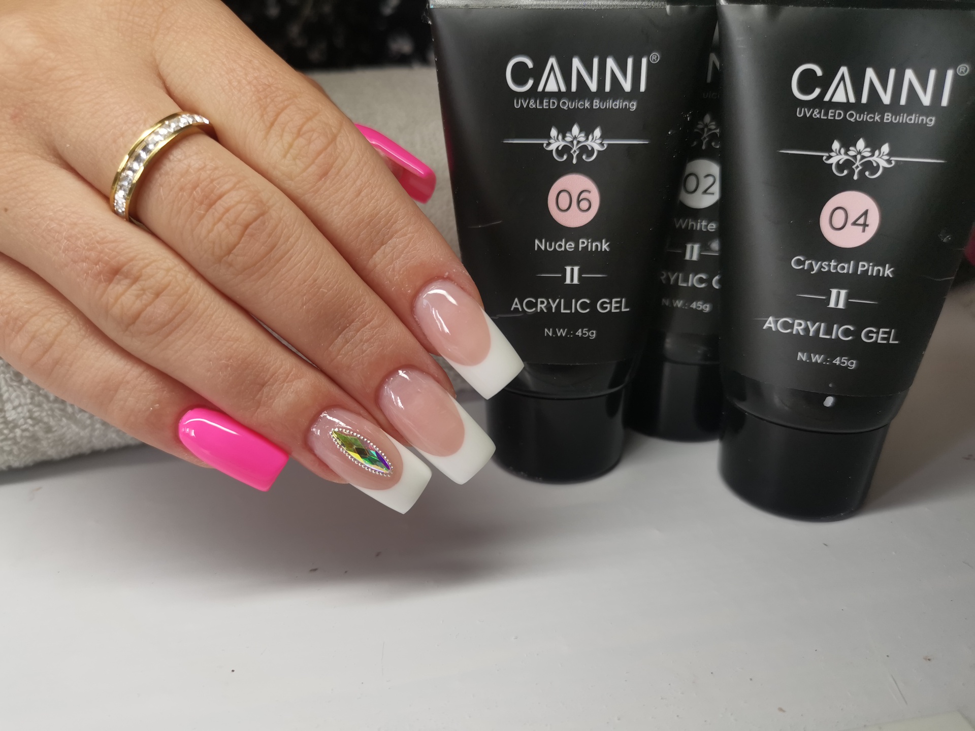 CANNI Poly Gél - Új formula - 45g - No.02 White