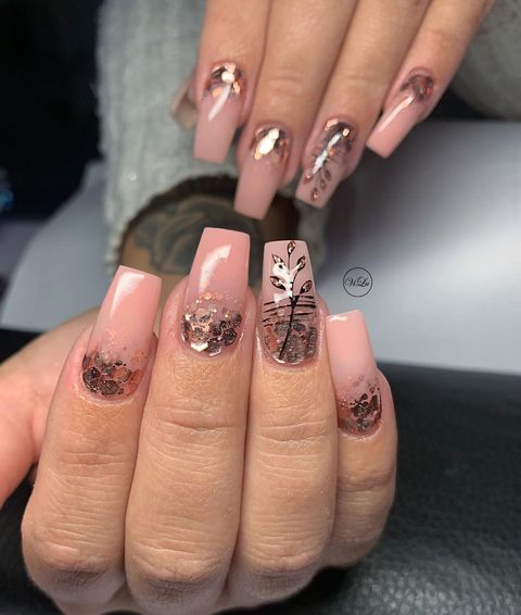 PN Metallic holo glitter mix No.28 Rosegold