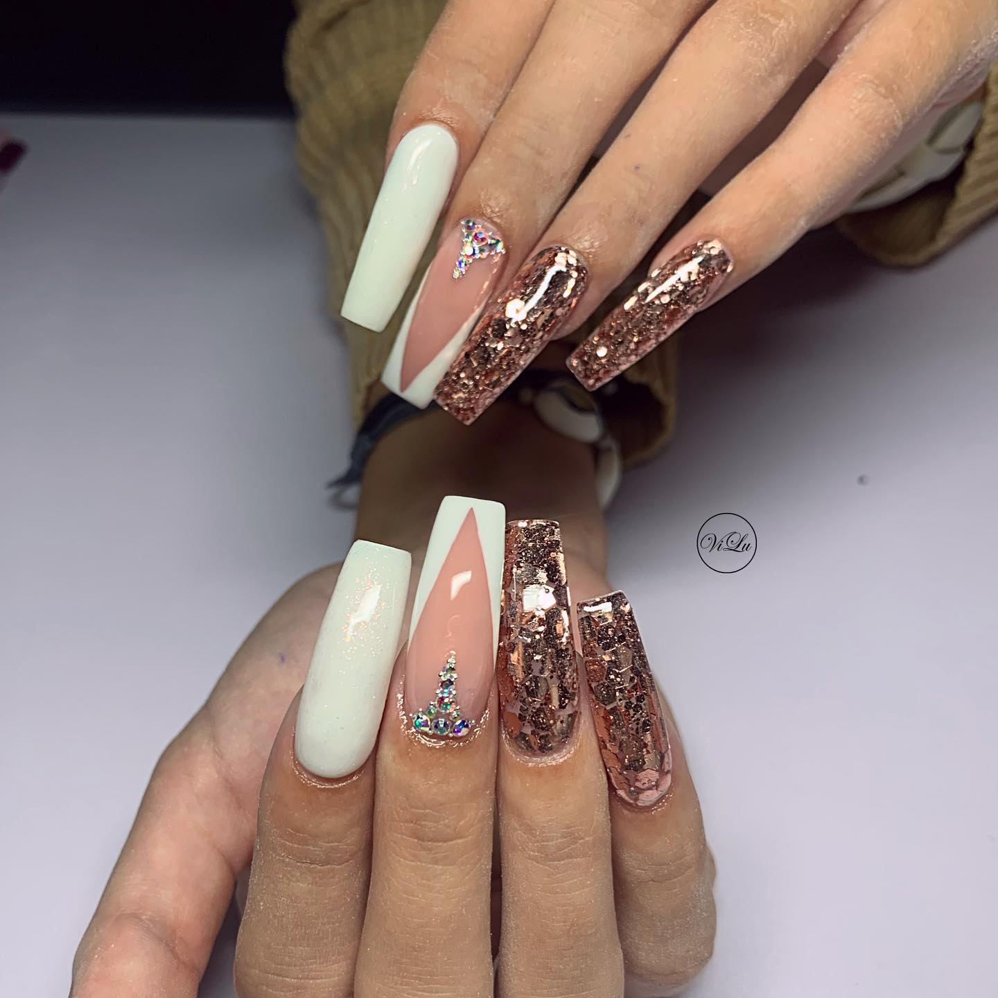 PN Metallic holo glitter mix No.28 Rosegold