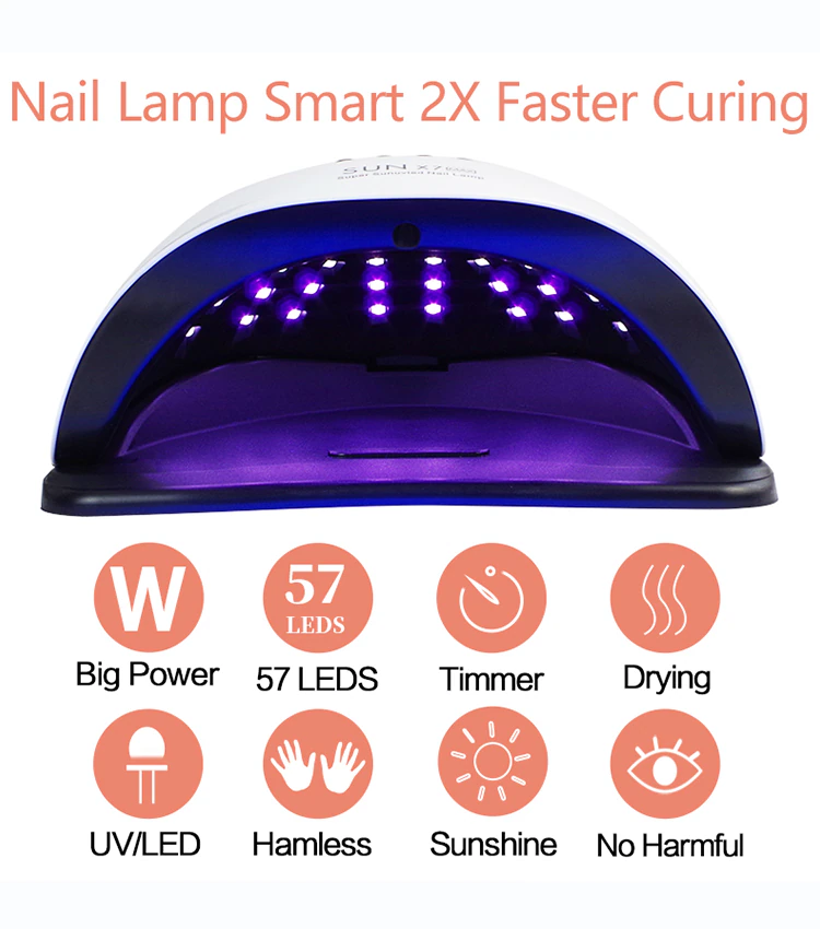 SUN X7 Max UV/LED Műkörmös Lámpa - 150 W - White -57 LED