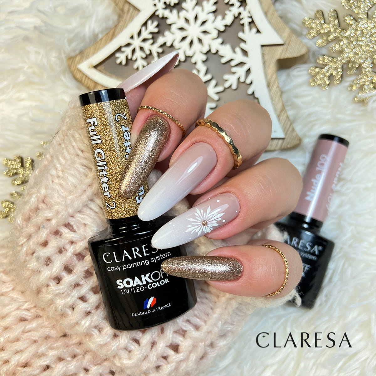 CLARESA UV/LED gél lakk 5g - FULL GLITTER 2