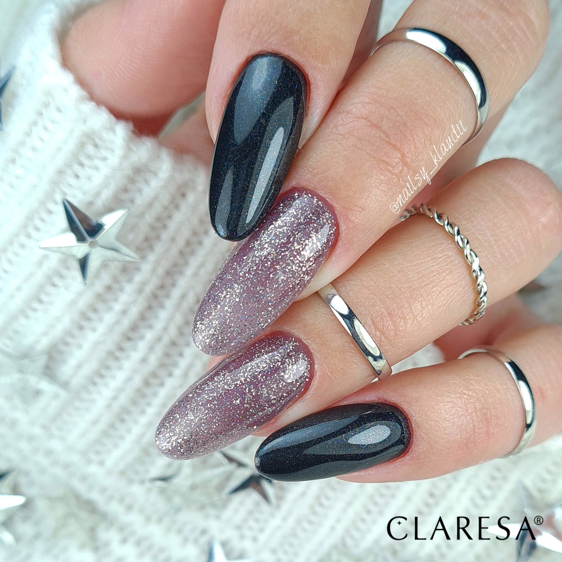 CLARESA UV/LED gél lakk 5g - Galaxy Black