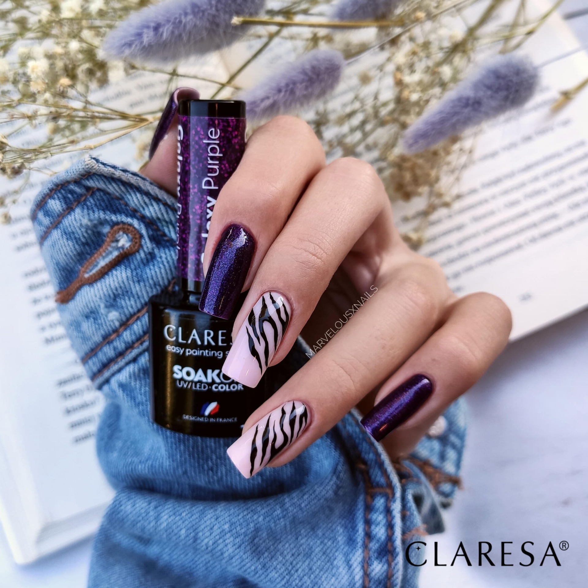 CLARESA UV/LED gél lakk 5g - Galaxy Purple