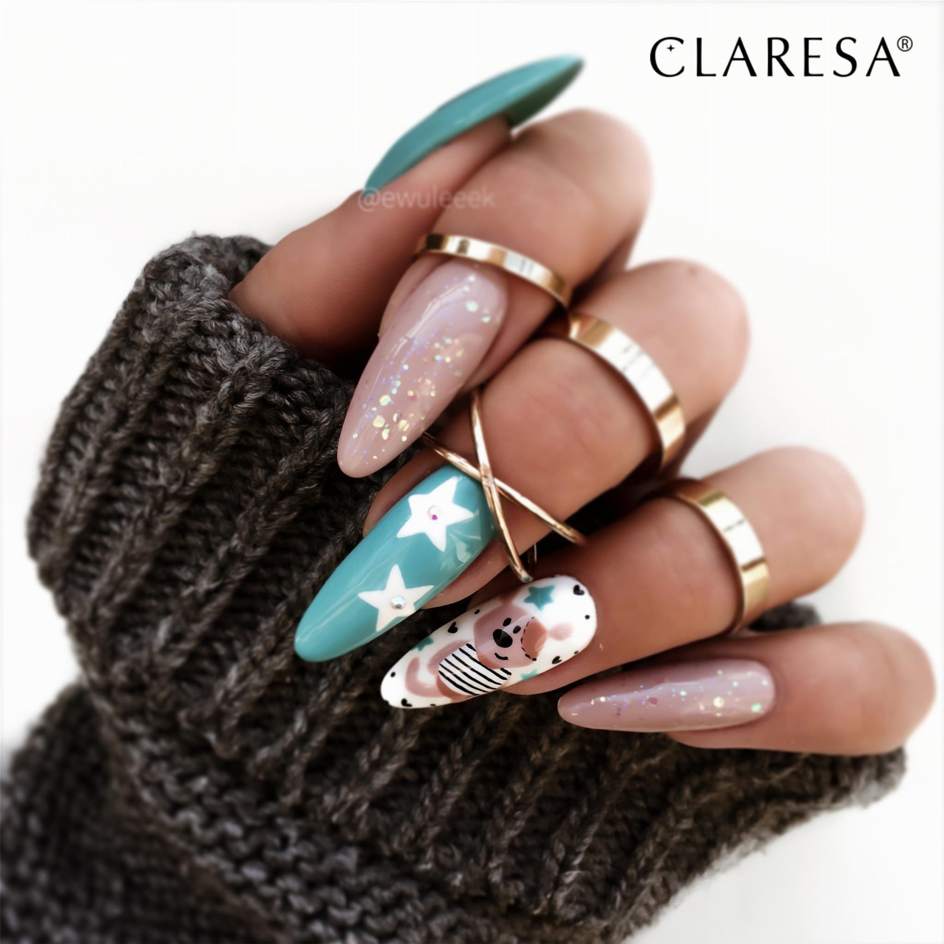 CLARESA UV/LED gél lakk 5g - GLITTER 2