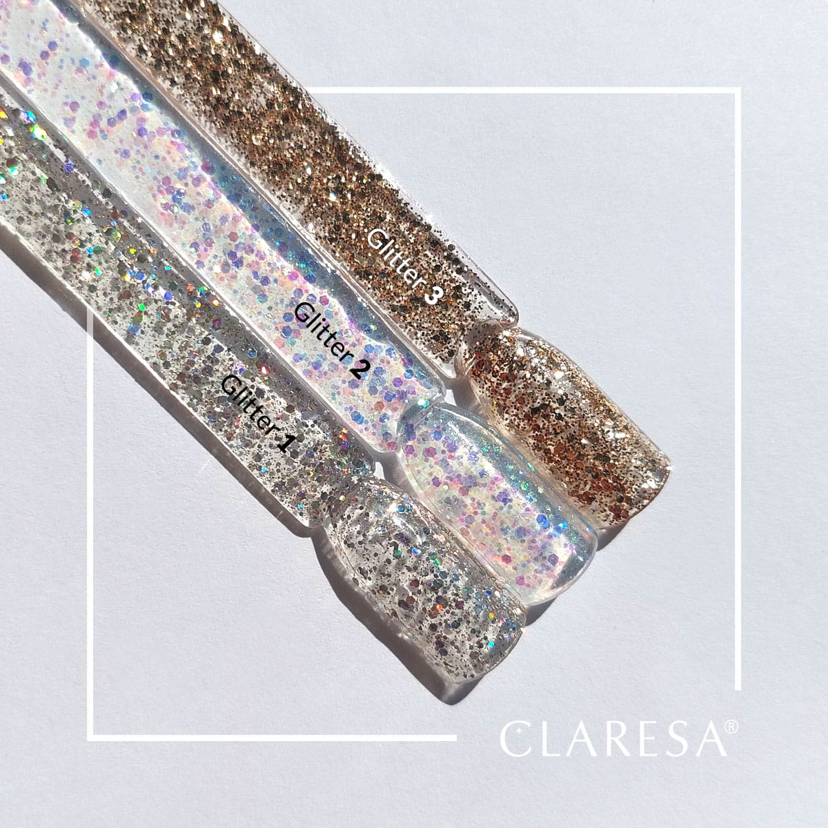 CLARESA UV/LED gél lakk 5g - GLITTER 2