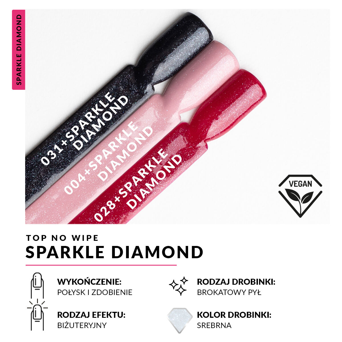 SEMILAC Sparkle Diamond Reflective Top Coat - fixálásmentes - 7ML