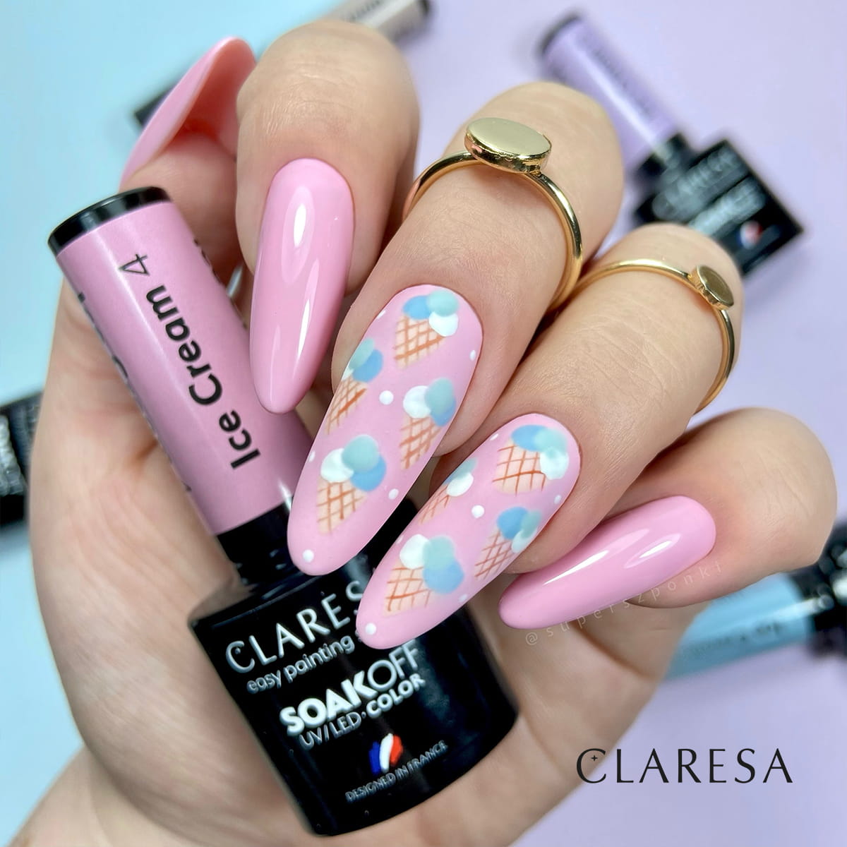 CLARESA UV/LED gél lakk 5g - Ice Cream 4