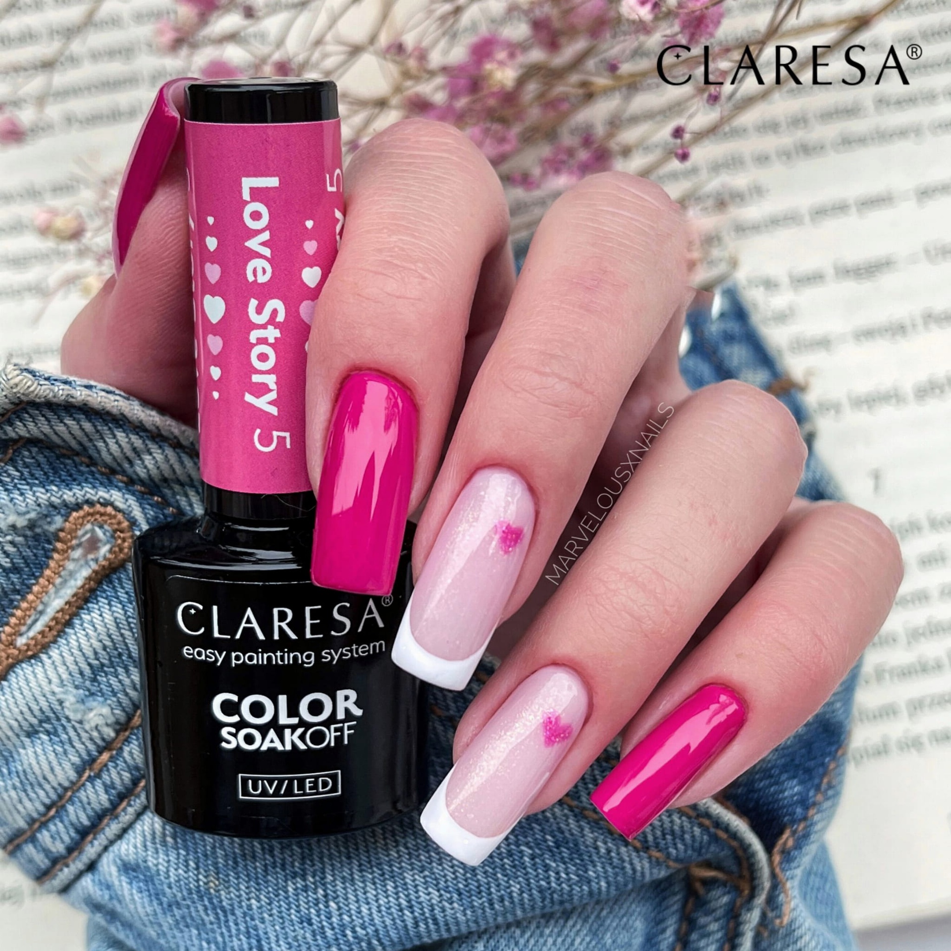 CLARESA UV/LED gél lakk 5g - LOVE STORY 5