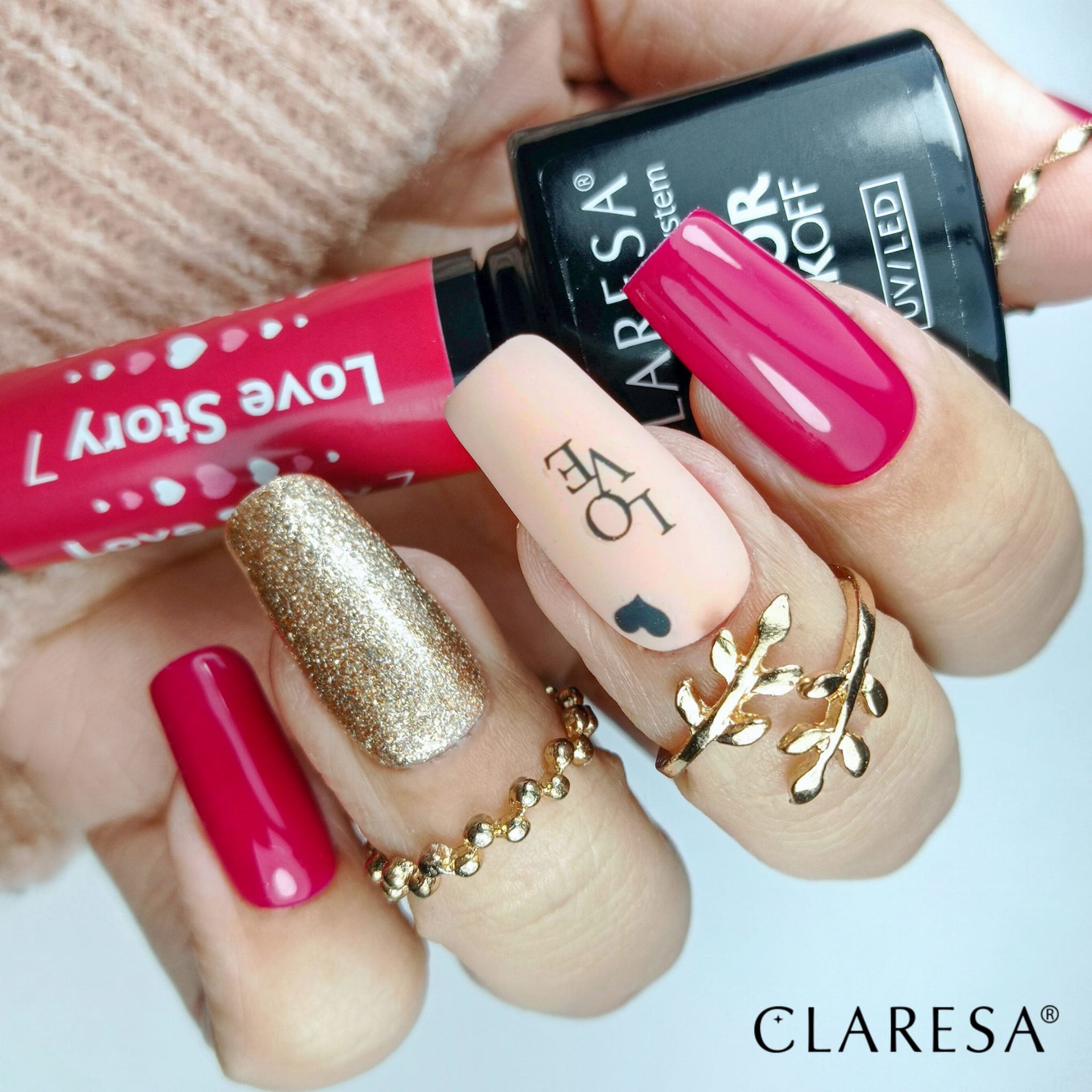 CLARESA UV/LED gél lakk 5g - LOVE STORY 7