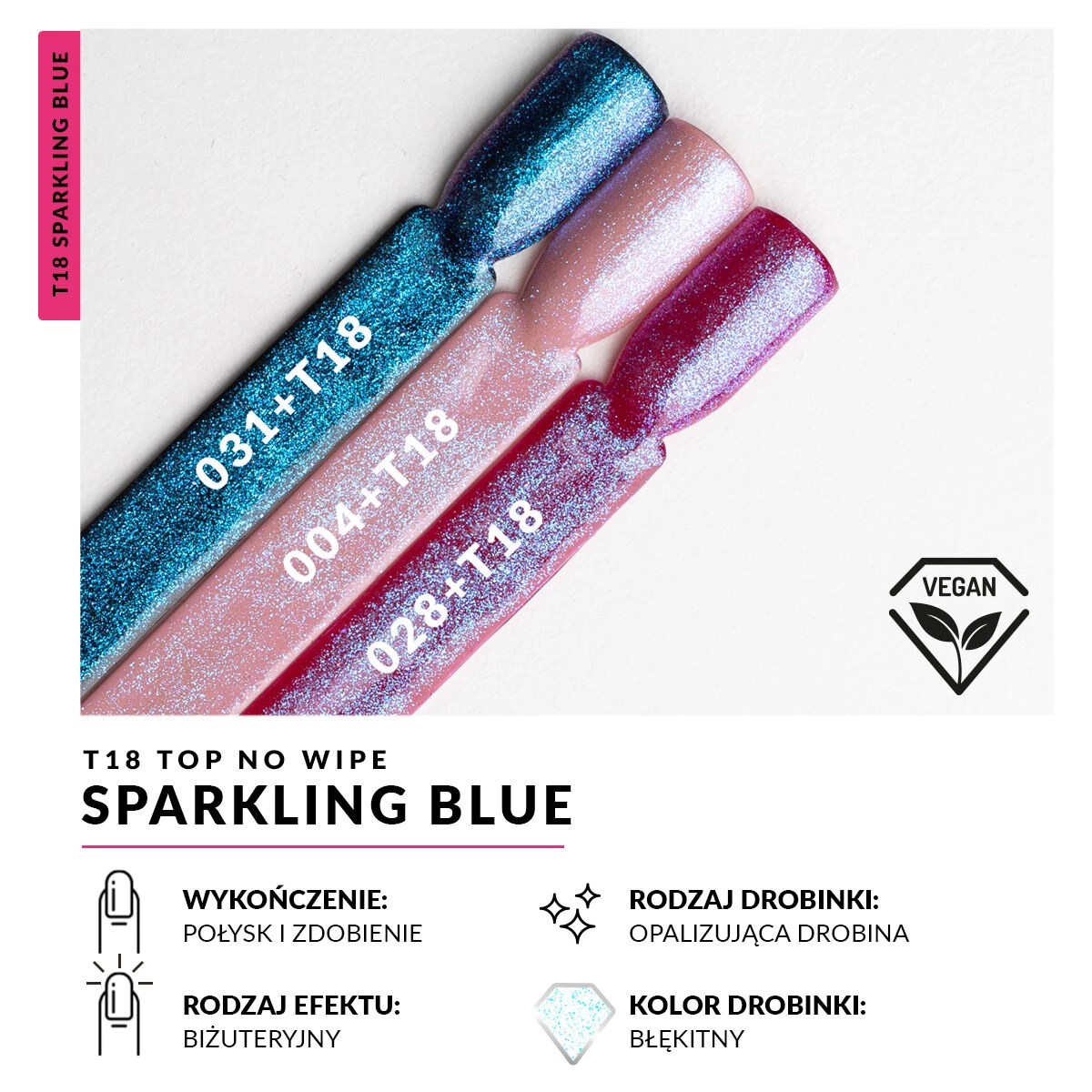 SEMILAC TOP - fixálásmentes Sparkling Blue No.T18 7ML 