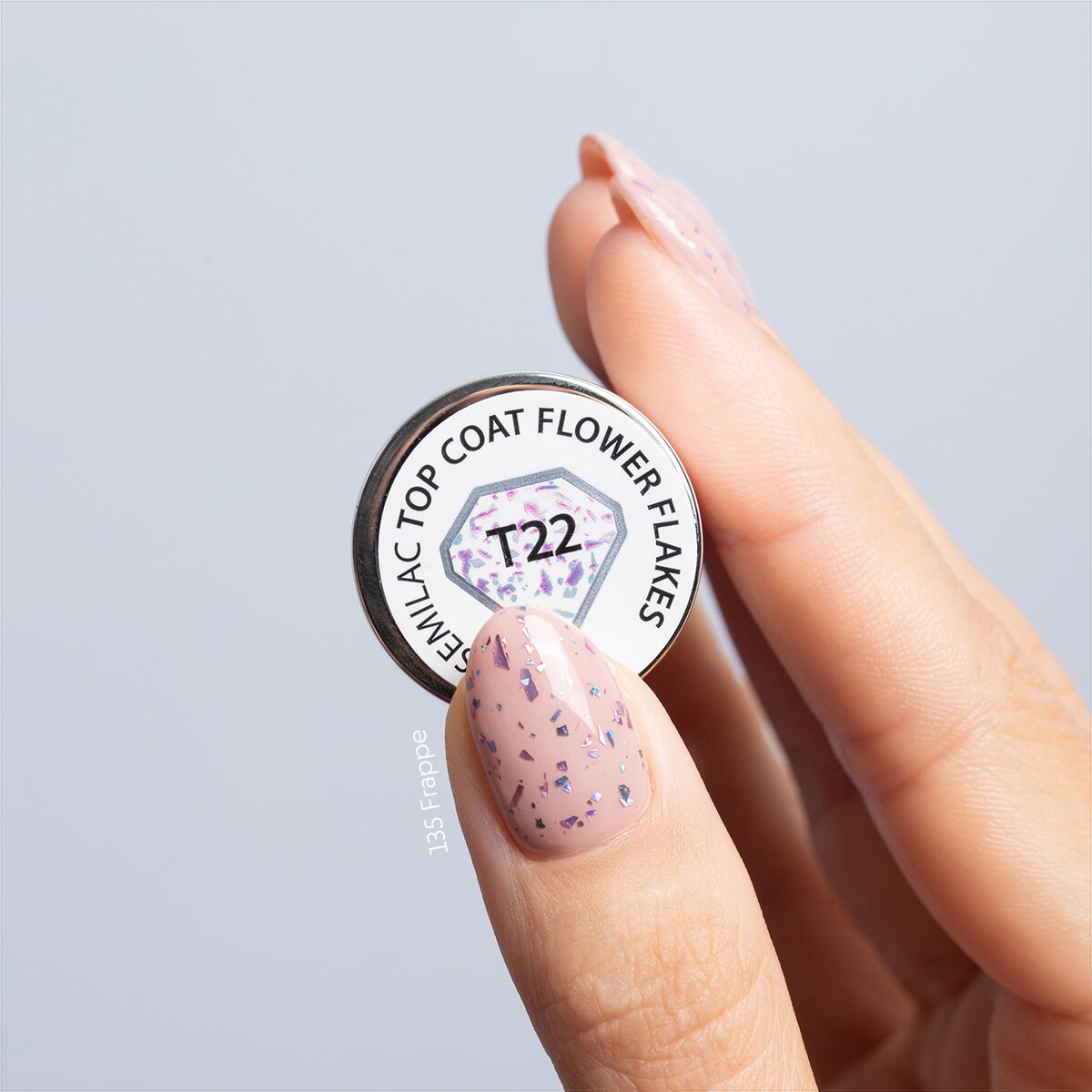 SEMILAC TOP - fixálásmentes fényzselé Flower Flakes No.T22 7ML