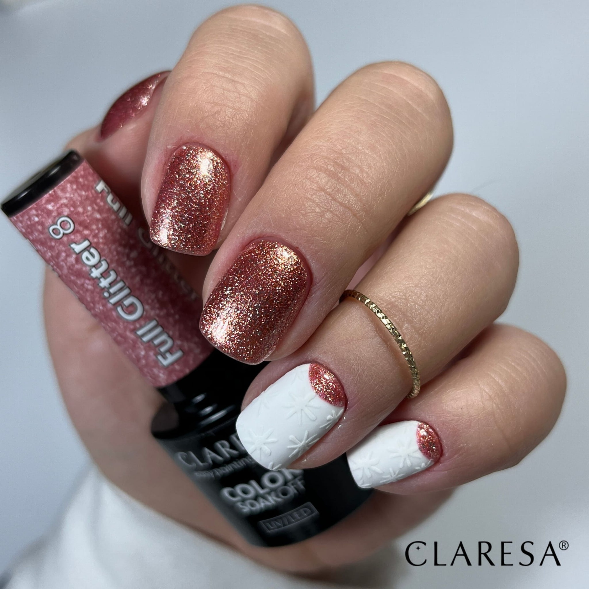 CLARESA UV/LED gél lakk 5g - FULL GLITTER 8