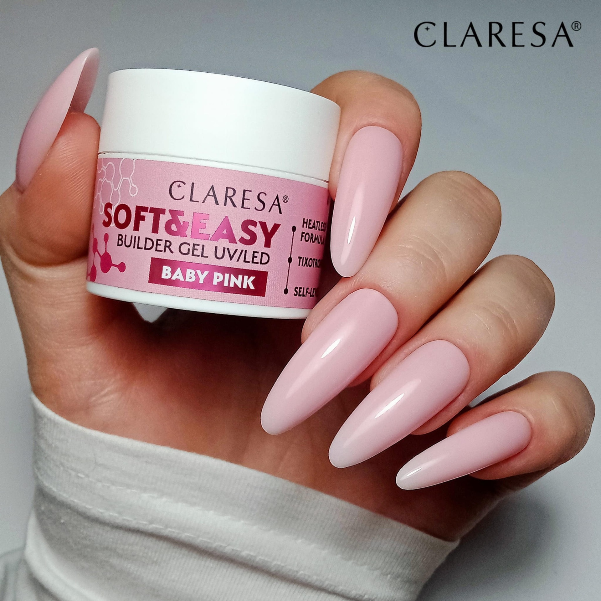 CLARESA Soft&Easy Builder Gél 45g - Baby Pink
