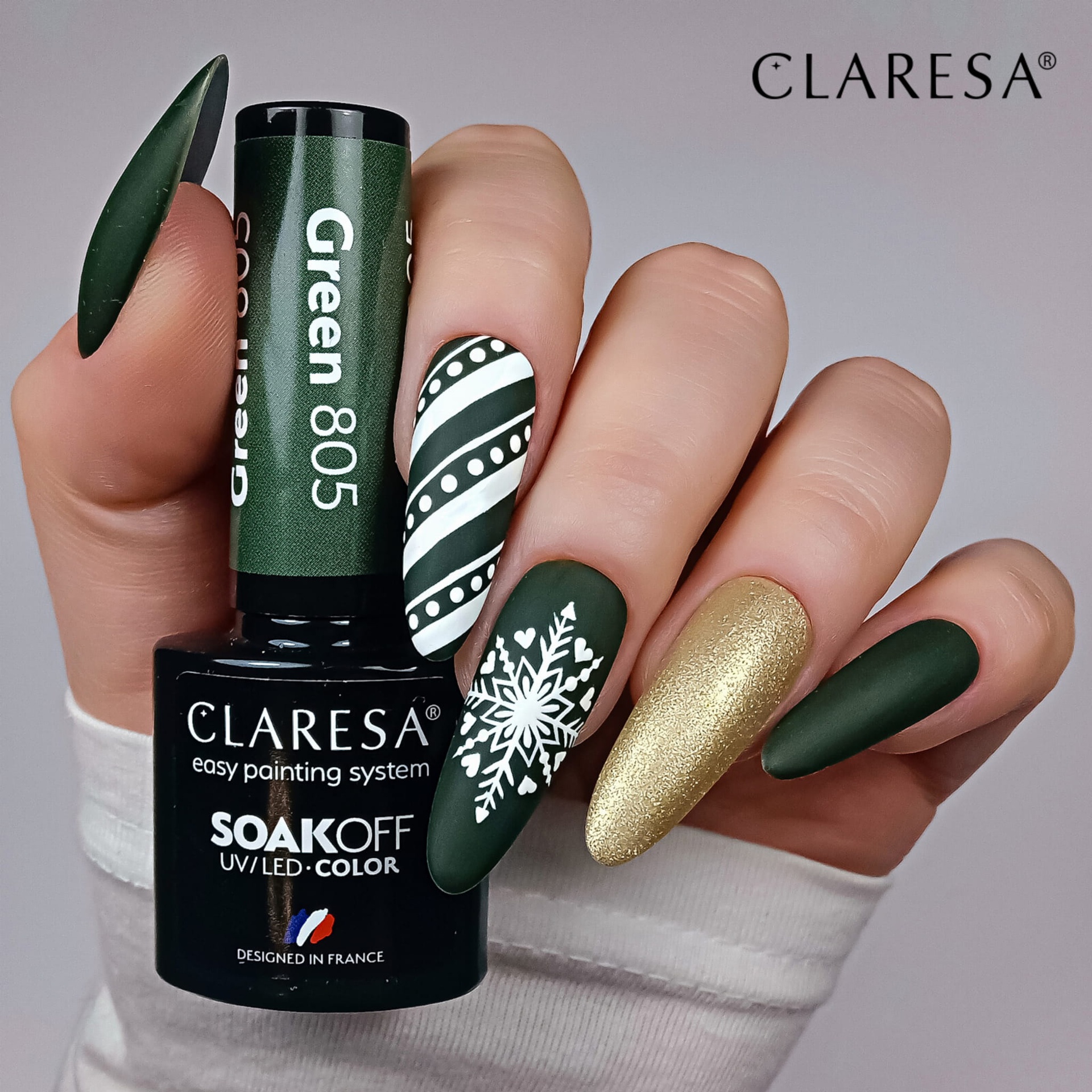CLARESA UV/LED gél lakk 5g - GREEN 805