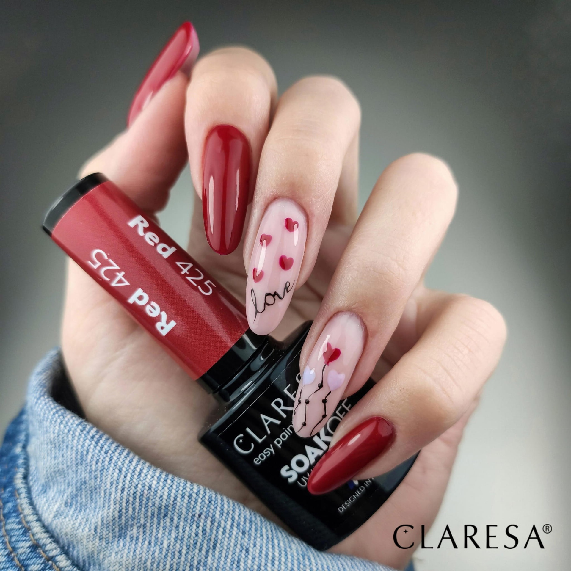 CLARESA UV/LED gél lakk 5g -RED 425