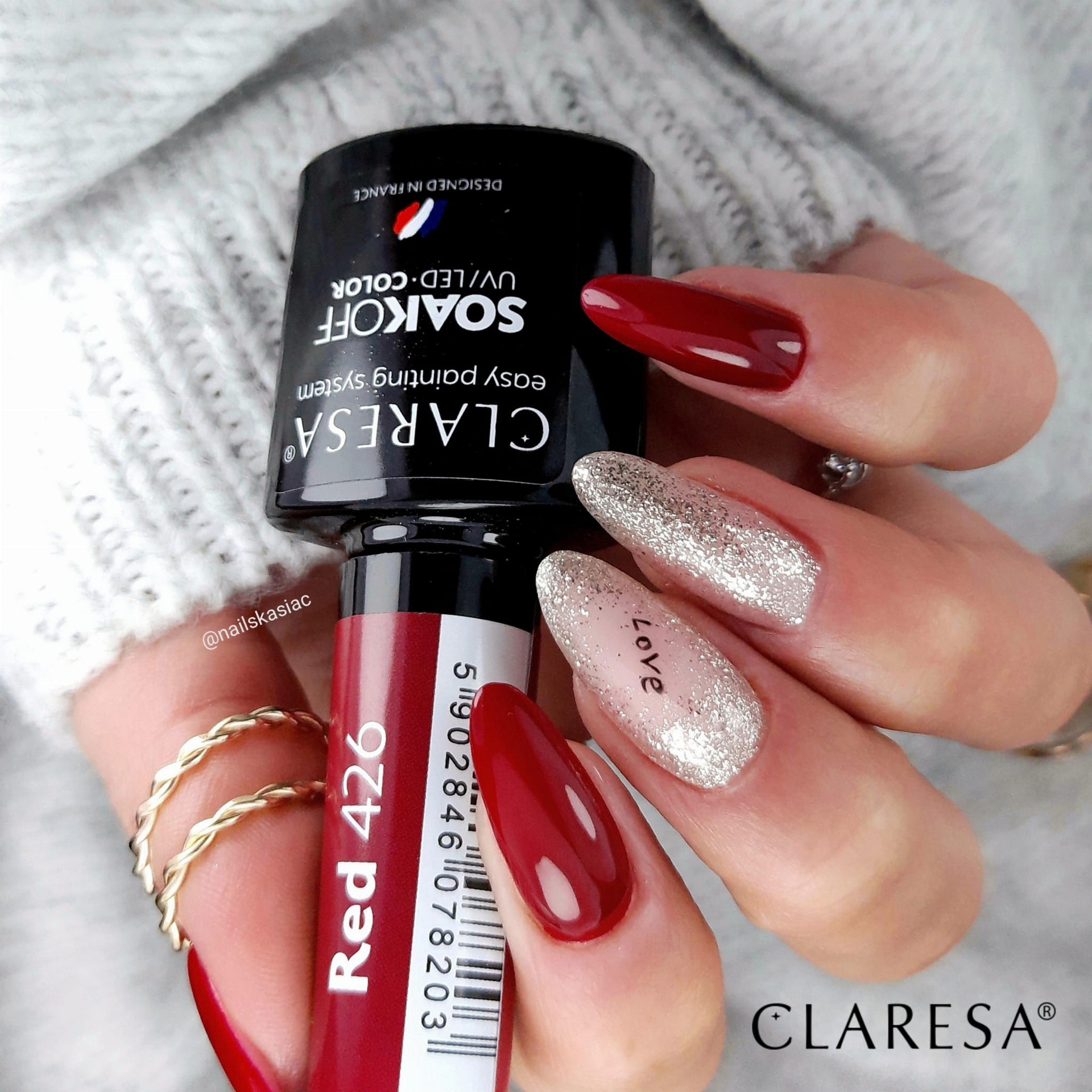 CLARESA UV/LED gél lakk 5g -RED 426