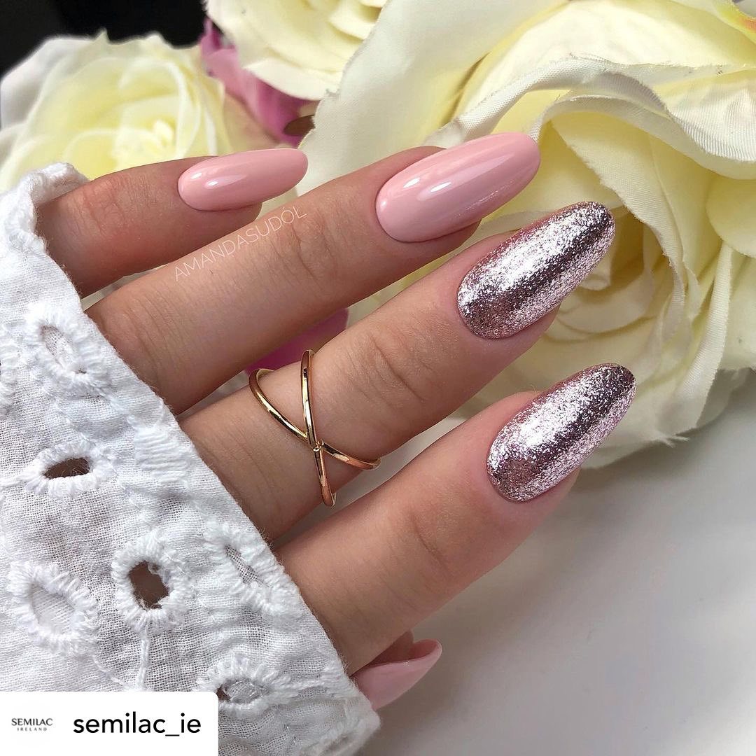 SEMILAC UV/LED Gél Lakk 7ml - 293 - Rose Gold Shimmer