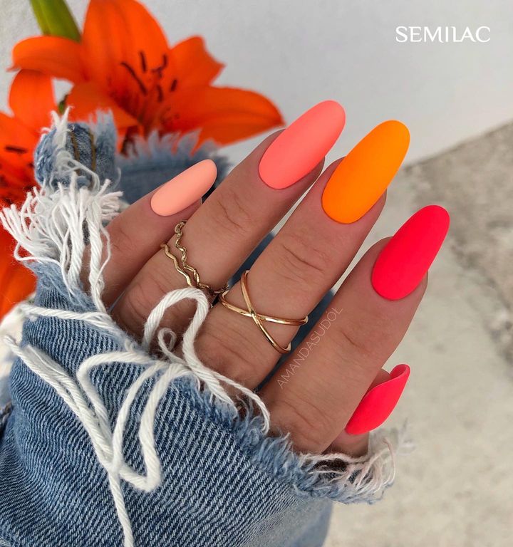 SEMILAC UV/LED Gél Lakk 7ml - 566 - Neon Orange