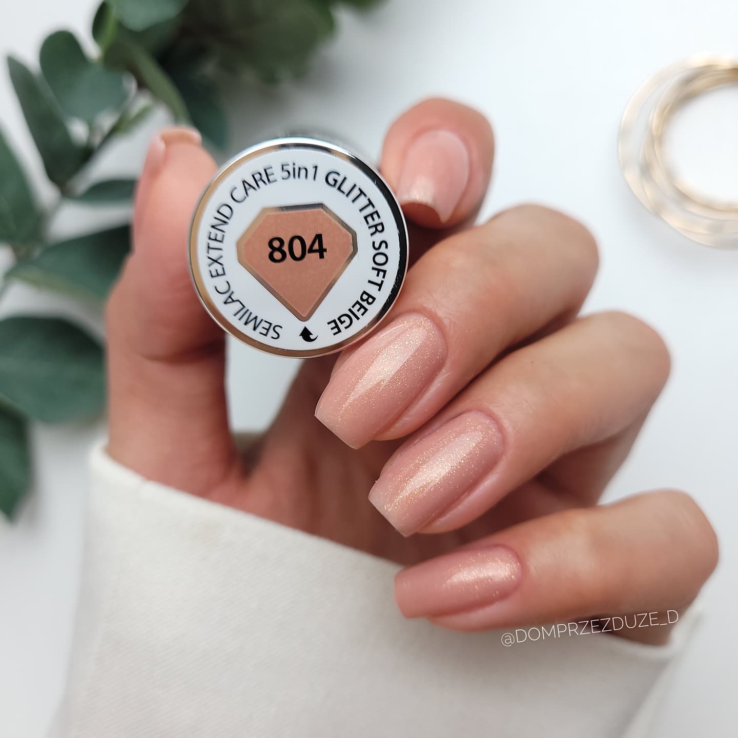 SEMILAC Extend 5in1 - 7 ml - No. 804 Glitter Soft Beige