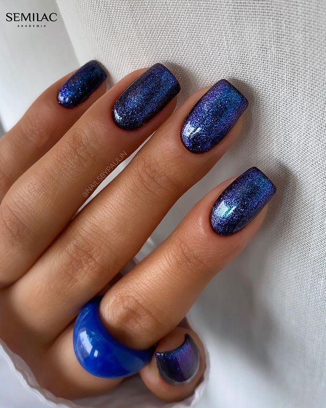 SEMILAC TOP - fixálásmentes Sparkling Blue No.T18 7ML 