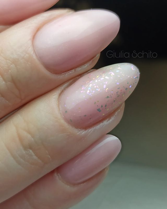 SEMILAC UV HYBRID TOP - fixálásmentes Blinking Copper & Gold Flakes No.T13 7ML