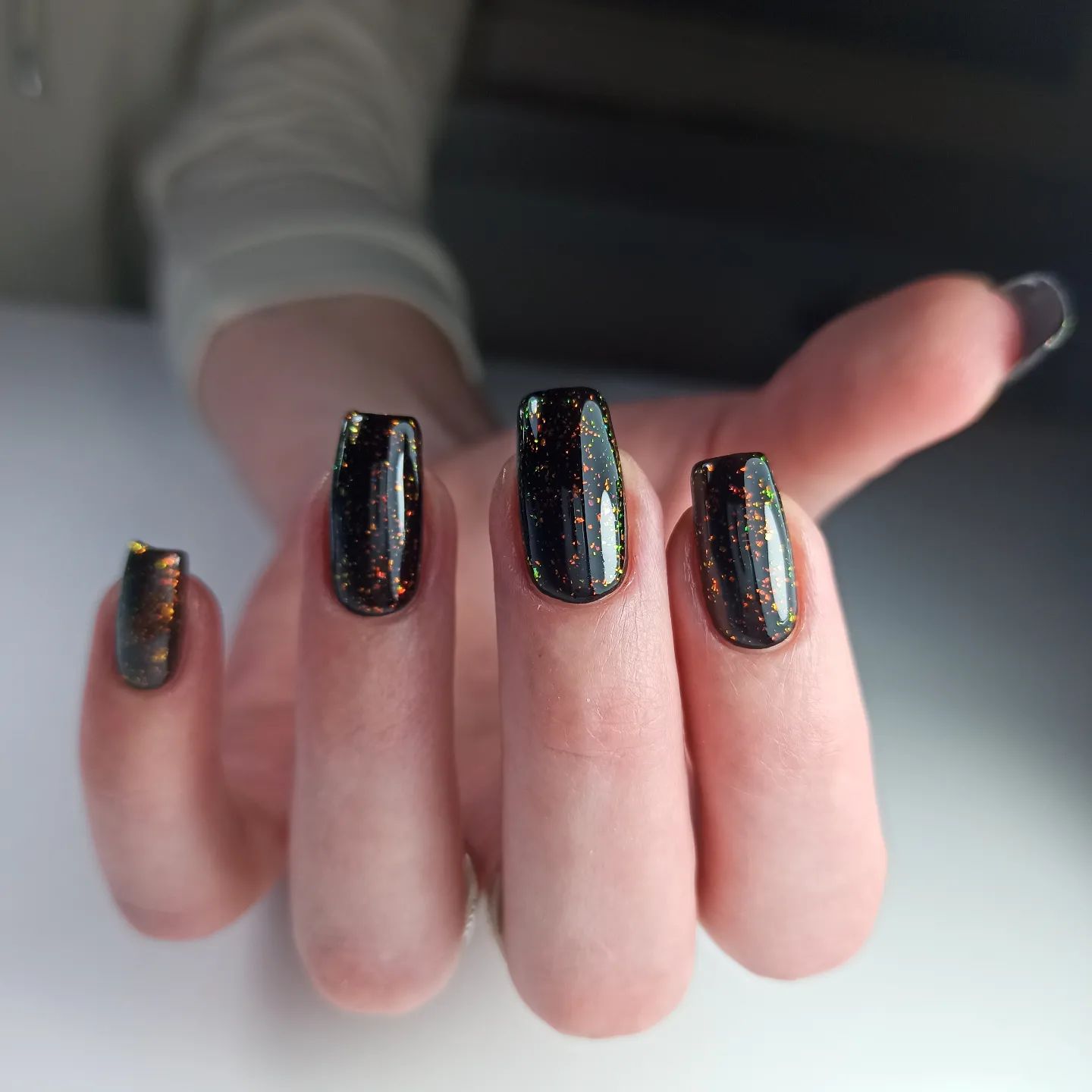 SEMILAC UV HYBRID TOP - fixálásmentes Blinking Copper & Gold Flakes No.T13 7ML