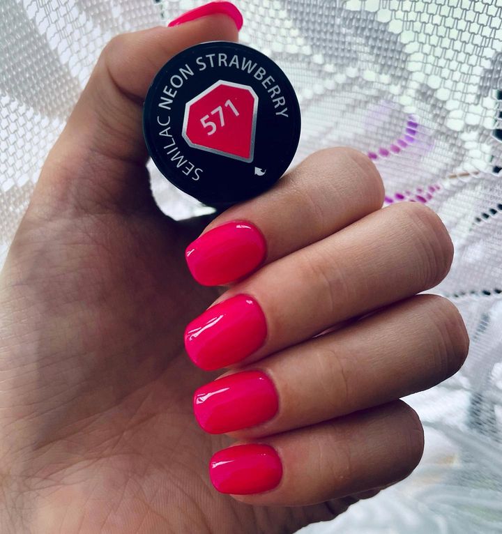SEMILAC UV/LED Gél Lakk 7ml - 571 - Neon Strawberry