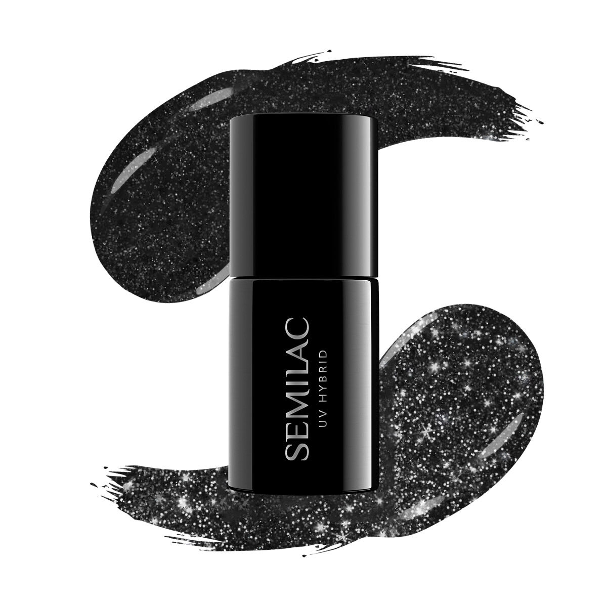 SEMILAC UV/LED Gél Lakk 7ml - 394 - HEMA FREE - Sparkling Midnight Date