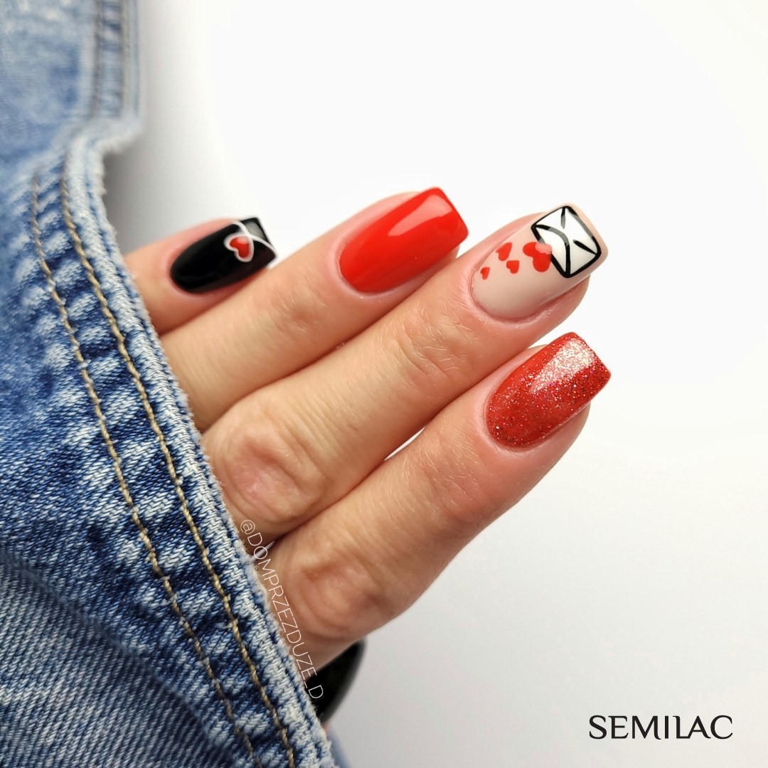 SEMILAC UV/LED Gél Lakk 7ml - 392 - Red HeartBreaker