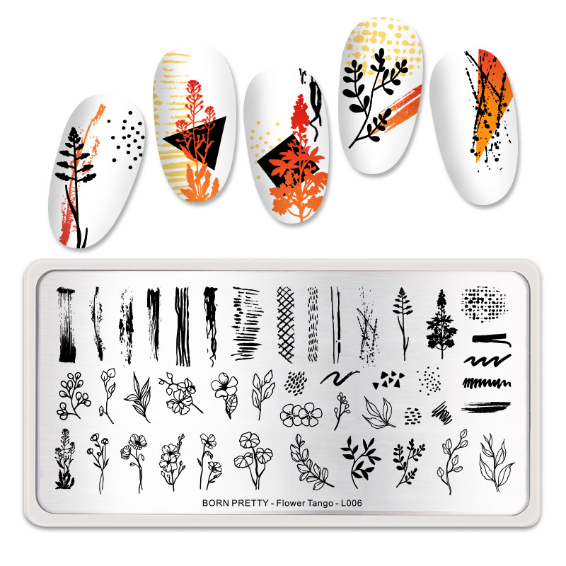 BORN PRETTY nyomdalemez - Flower Tango L006