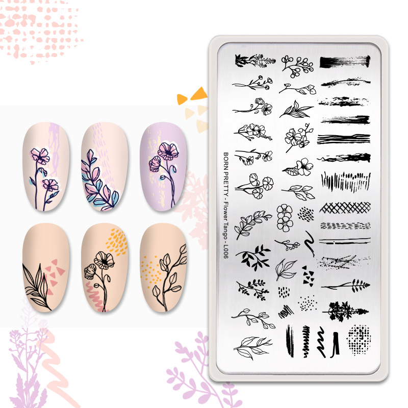 BORN PRETTY nyomdalemez - Flower Tango L006