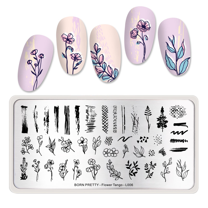 BORN PRETTY nyomdalemez - Flower Tango L006